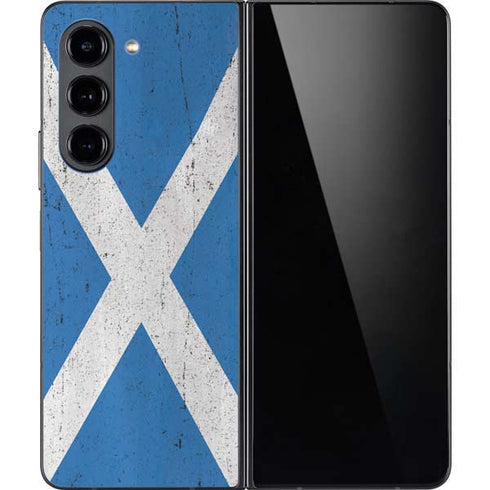 Scotland Flag Distressed Galaxy Z Fold5 5G Skin
